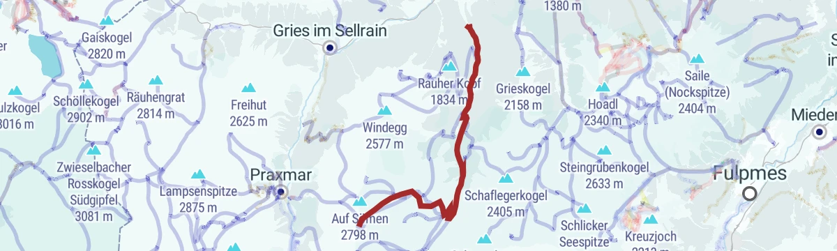 Route map: Roter Kogel